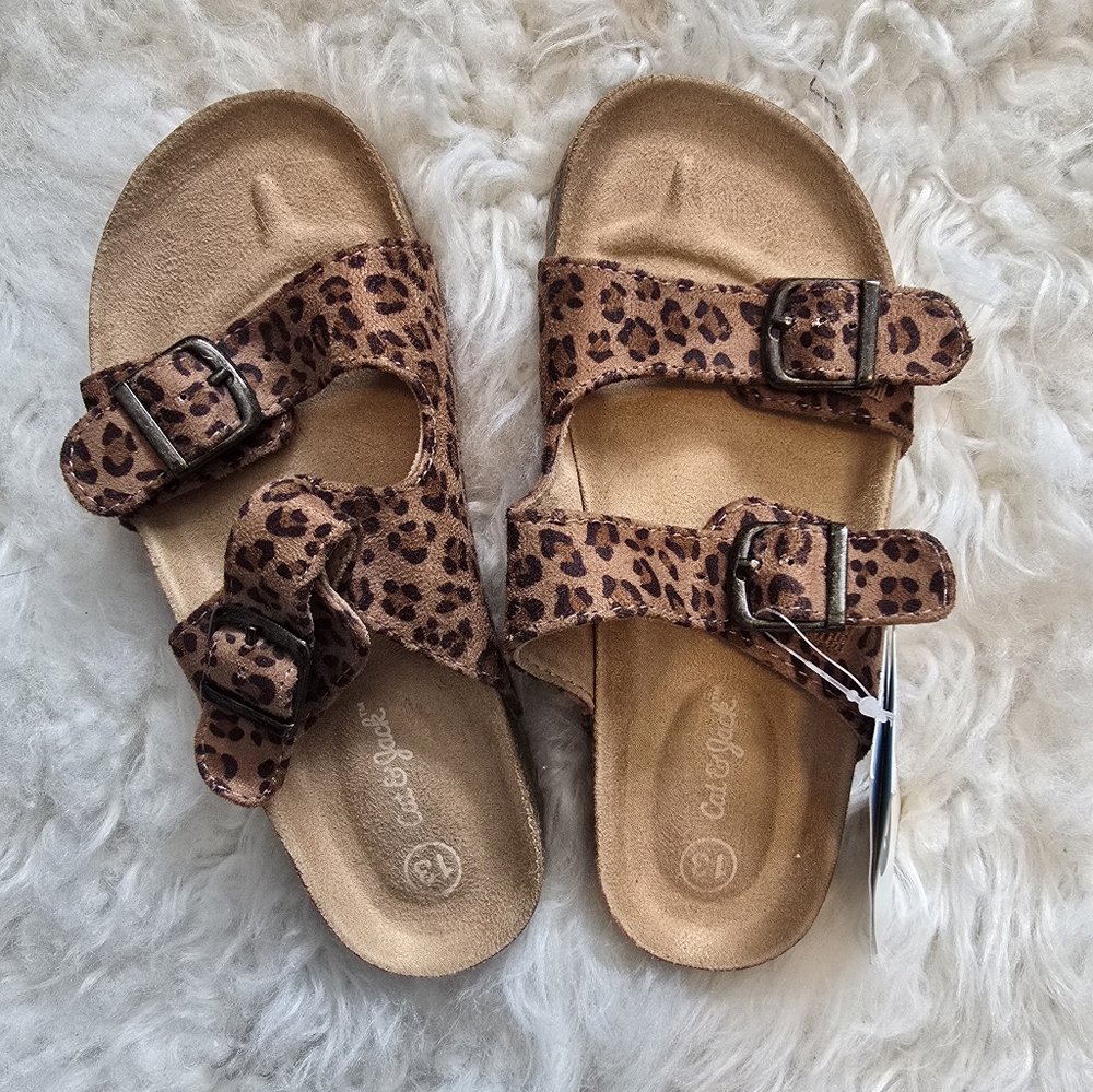 Animal print sandals